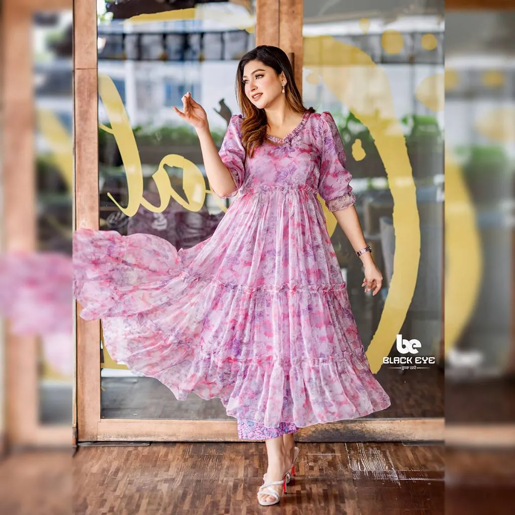 Midi Gown (Pink Color)